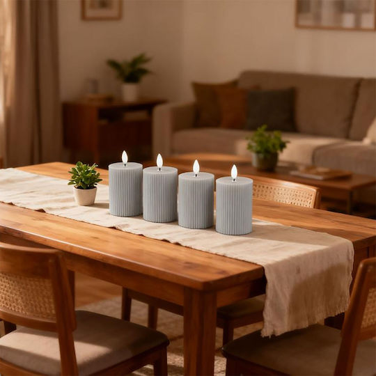 Relaxdays Decorative Table Lamp LED Candle 4pcs 13x7.5cm