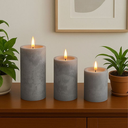 Relaxdays Lămpi Decorative Pentru Masă LED Lumânare 3 Buc