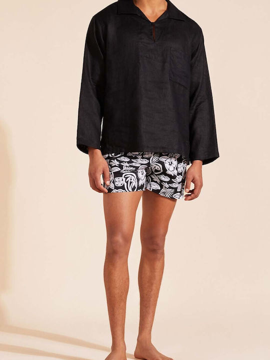 Herren Badebekleidung Shorts Black mit Mustern