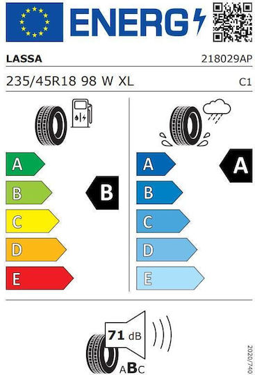 Lassa Revola 235/45R18 98W XL Anvelopă de Pasageri Vara