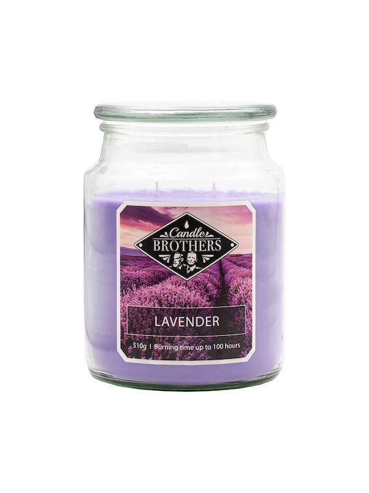Relaxdays Aromatic Purple Candle 14.5x10cm