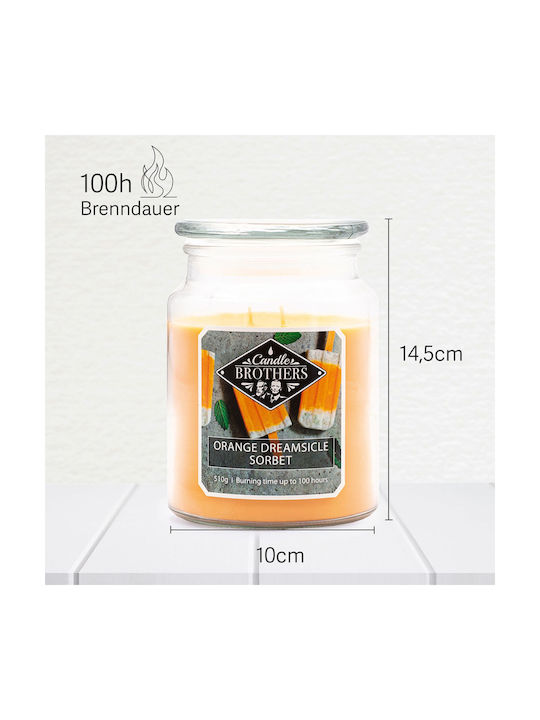 Relaxdays Aromatic Candle with Orange Perfume 13x10cm