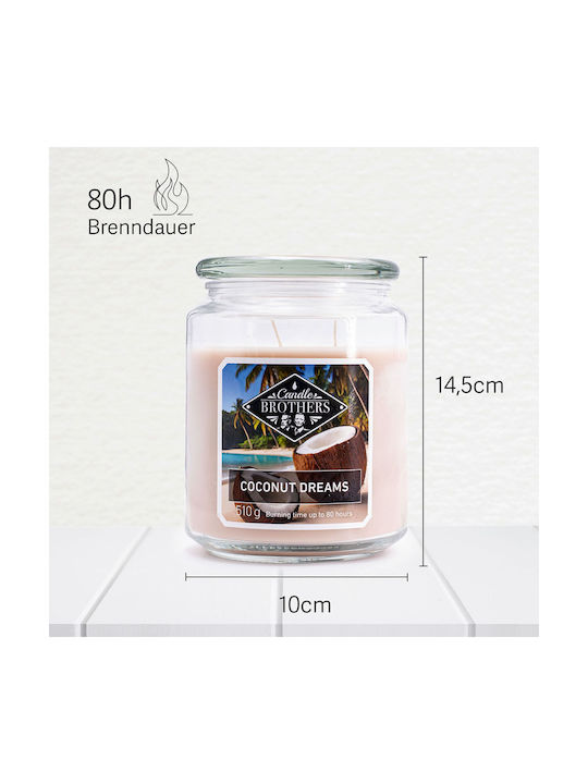 Relaxdays Aromatic Brown Candle 13x10cm