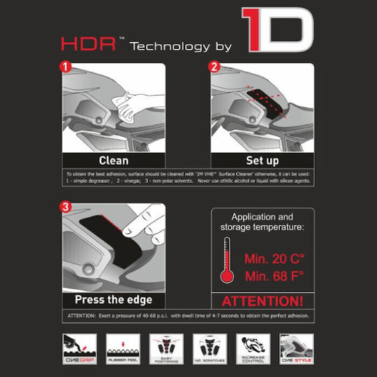 Adhesive Tank Side Sticker Laterali Nere Hdr257 Suzuki V-Strom 1000-1000 Xt '17-'20/1000 Abs '14-'17 Print