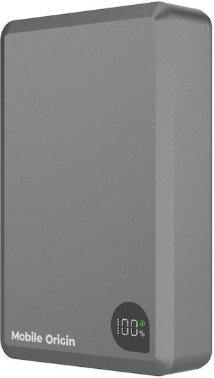 Mobile Origin PB14 MagSafe Power Bank 20000mAh 30W με 2 Θύρες USB-C Power Delivery Γκρι