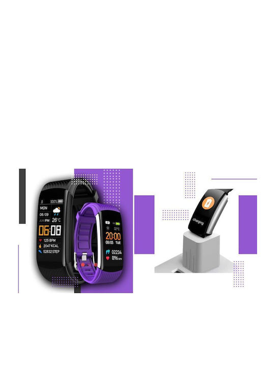 Giewont Gw200-3 Schwarzes Lila Smartwatch 2 Armbänder