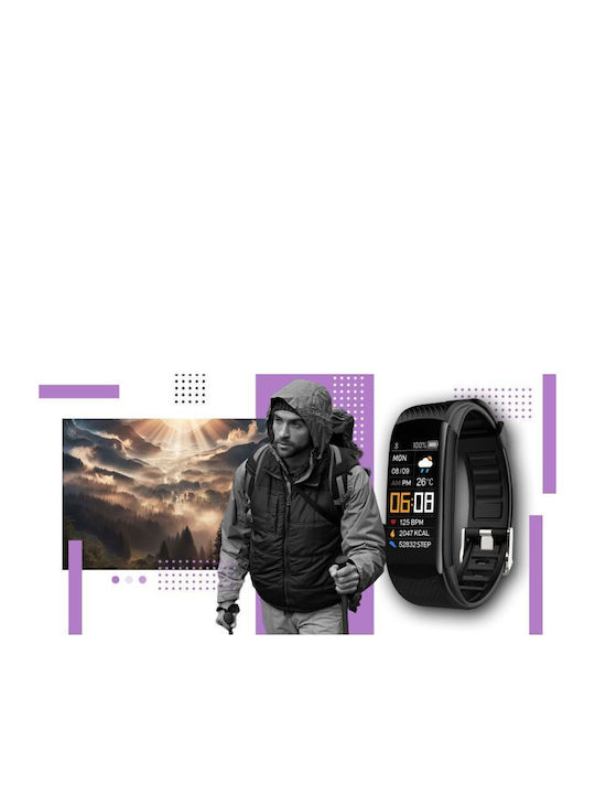 Giewont Gw200-8 Smartwatch Black Purple 2 Straps