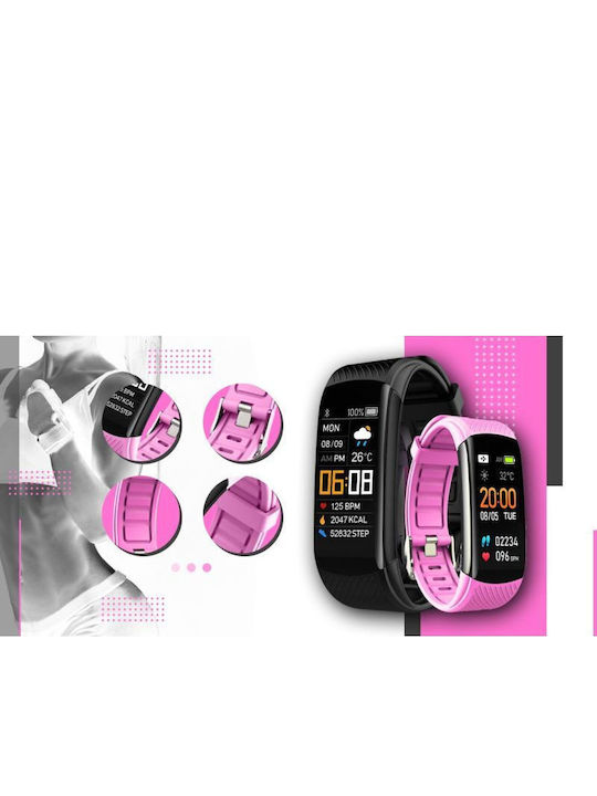 Giewont Gw200-4 Schwarze Pink Smartwatch 2 Armbänder