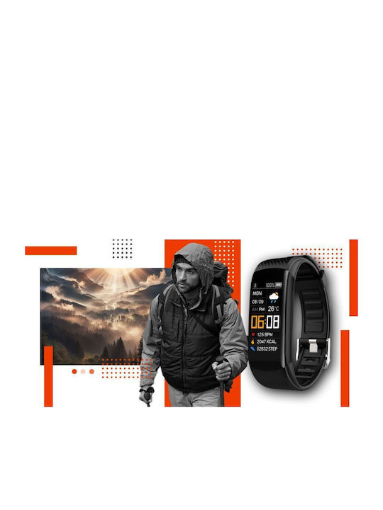 Giewont Gw200-9 Black Orange Smartwatch 2 Straps