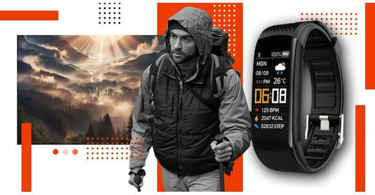 Giewont Gw200-9 Black Orange Smartwatch 2 Straps
