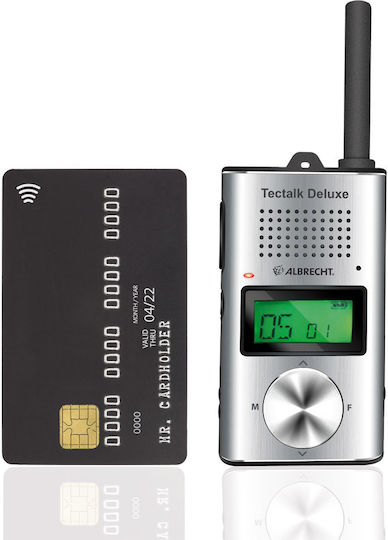Albrecht Tectalk Deluxe Ασύρματος Πομποδέκτης UHF/VHF Σε Ασημί Χρώμα