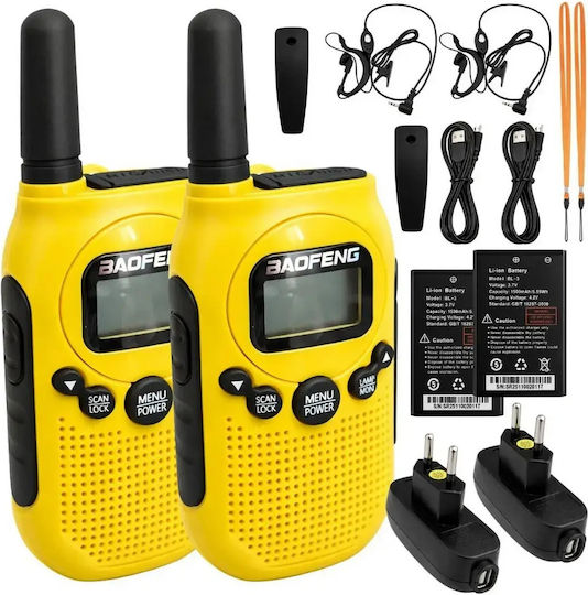Baofeng BF-T6 PMR Wireless Transceiver 0.5W with Monochrome Display Yellow