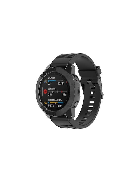 6 Pro Smart Watch Half Coverage Θήκη Σιλικόνης σε Διάφανο χρώμα για το Garmin Fenix 6 Garmin Fenix 6 / 6 Pro Smart Watch
