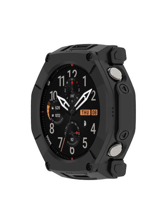 Protective Watch Case Hollow Armor TPU Half Coverage Amazfit T-rex Ultra 2 Black