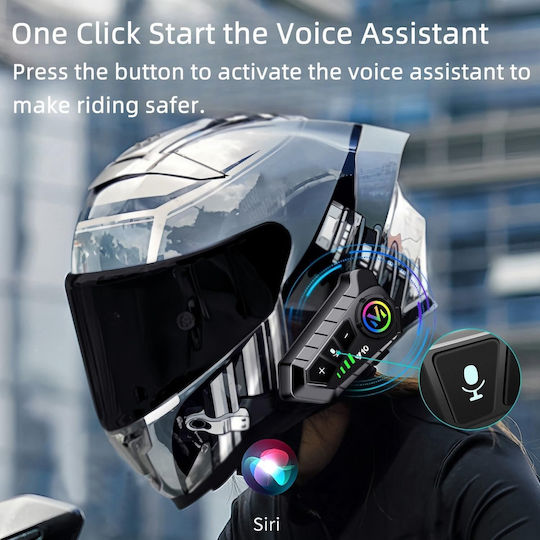 Y10 Single Intercom for Motorcycle Helmet with Bluetooth