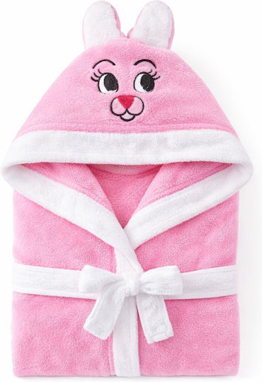 Rebeka Home Kids Bathrobe Pink with Hooded