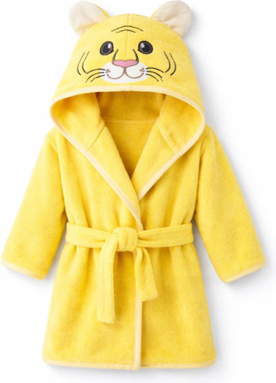 Rebeka Home Παιδικό Μπουρνούζι Yellow με Κουκούλα