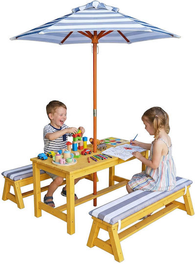 Set Masă Pentru Copii cu Scaune Albe Relaxdays Set Masă Pentru Copii cu Scaune Albe Relaxdays