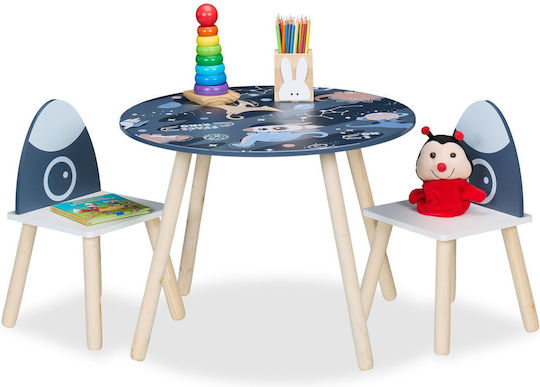 Relaxdays Kinder Tische Set mit Stühlen Mehrfarbig Relaxdays