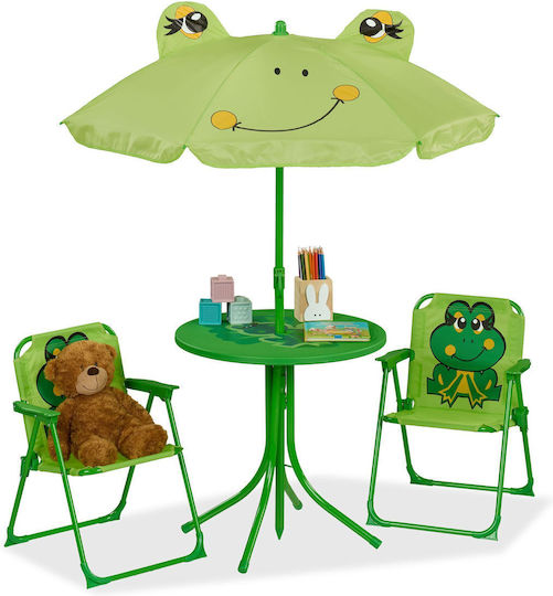 Relaxdays Kinder Tische Set mit Stühlen Grün Relaxdays