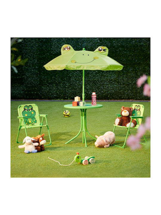 Relaxdays Kinder Tische Set mit Stühlen Grün Relaxdays