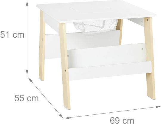 Relaxdays Kinder Tische Set mit Stühlen Weiß Relaxdays