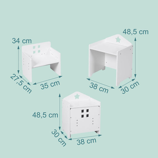 Kids Desk White Relaxdays