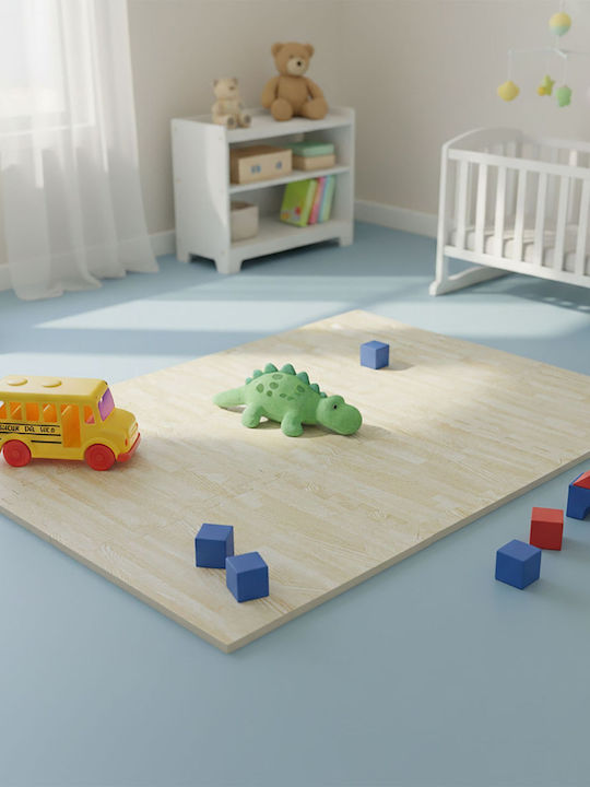 Relaxdays Puzzle de Podea pentru Copii cu Aspect de Lemn 9 Piese