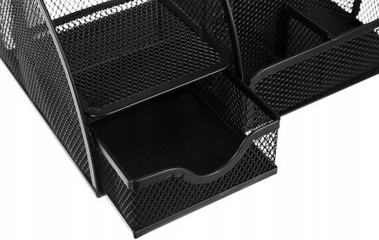 Desk Organizer 6 Compartments Black