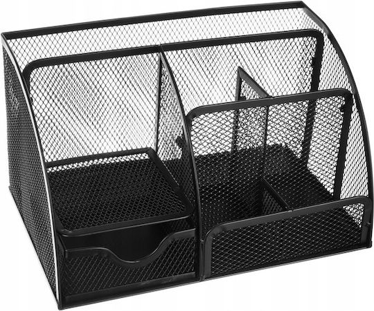 Desk Organizer 6 Compartments Black