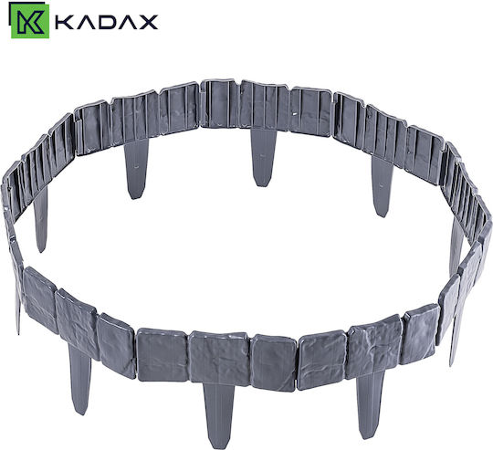 Kadax Пластмасова Градински Жив Плет в Сив Цвят 10 Бройки