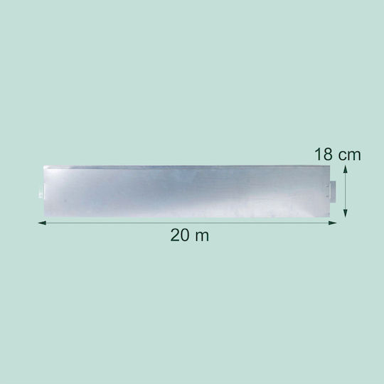 Relaxdays Gardă Viu De Grădină Gri 1m x 10cm
