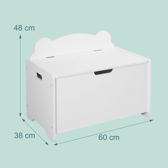 Relaxdays Relaxdays Kinder Stoff Aufbewahrungsbox Weiß 48x60x38cm