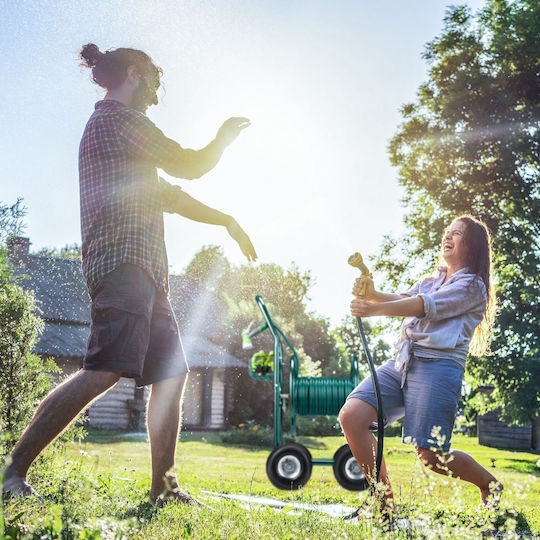 Relaxdays Wheeled Garden Hose Reel Without Hose