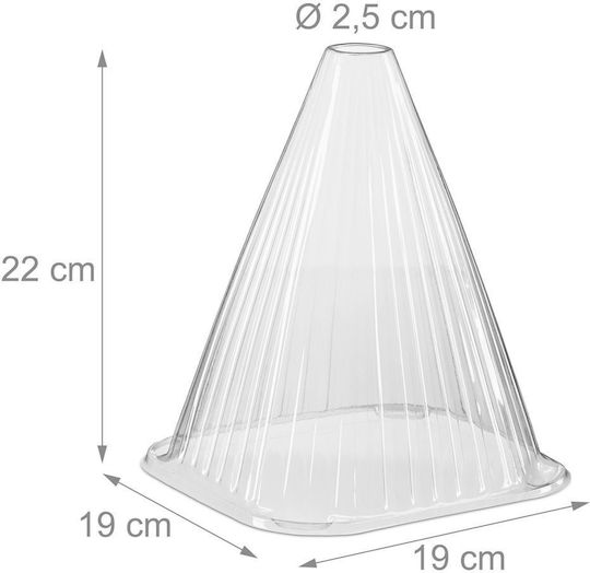 Set 80 Huse Transparente Pentru Plante Relaxdays 22x19x19 Cm Protecție Împotriva Soarelui Îngheț