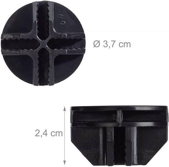 Set 40 Conectori Sisteme Rafturi Relaxdays Abs 2.4x3.7cm Negri