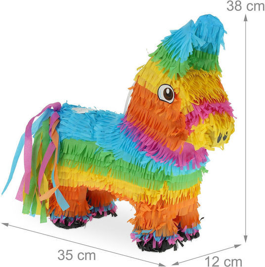 Relaxdays Pinata Măgar Colorat 38x35x12 Cm Multicolor