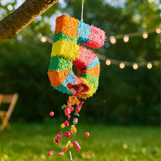 Piñata De Ziua De Naștere Cu Bețișor Mască Relaxdays Multicolor Număr 50.5x35.5x7.5 Cm