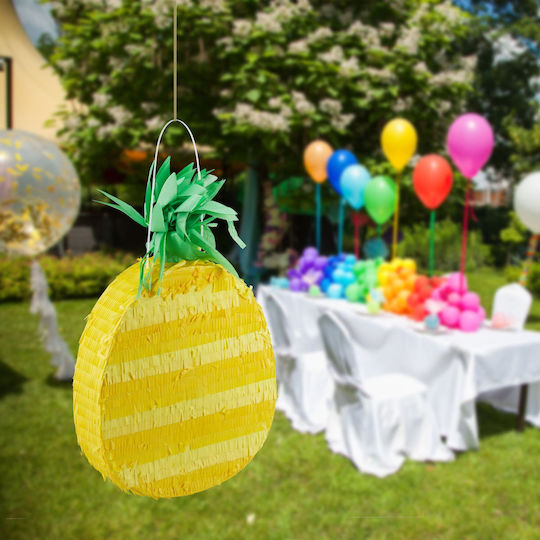 Relaxdays Pineapple Pinata Yellow Green 59x32x9cm