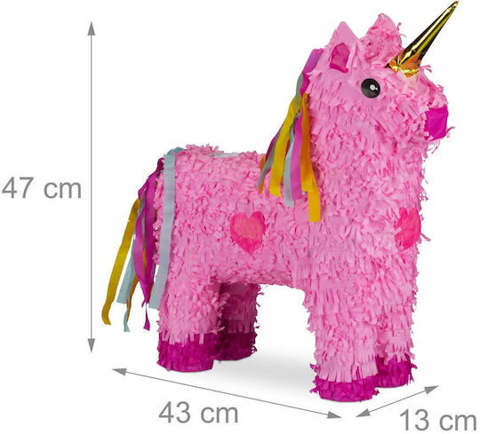 Unicorn Pinata Relaxdays Pink 47x43x13 Cm