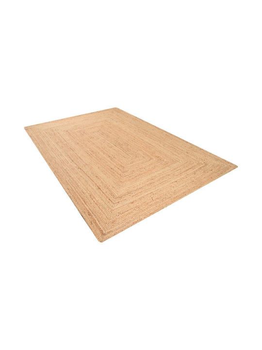 Handmade Wicker Beige Runner Rug 80x150cm