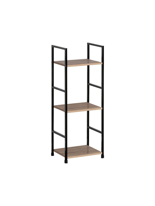 Bookcase Bitok Natural-black 29x23.5x80cm