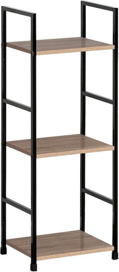 Bookcase Bitok 29x23.5x80cm Natural-black Bookcase Bitok 29x23.5x80cm Natural-black