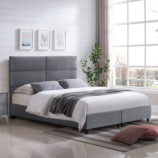 Milo Κρεβάτι Υπέρδιπλο για Στρώμα 160x200cm Γκρι Milo Κρεβάτι Υπέρδιπλο για Στρώμα 160x200cm Γκρι