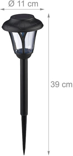 Relaxdays Set 4 Lampi Solare Felinare IP65
