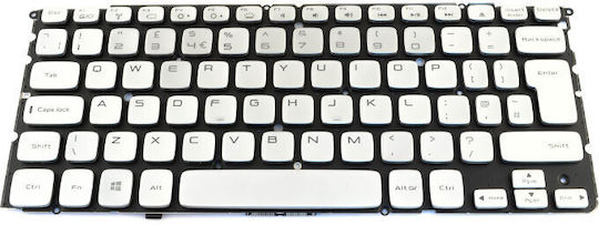Tastatură Laptop Dell Xps 15z Argintie Retroiluminată Layout Engleză (UK)