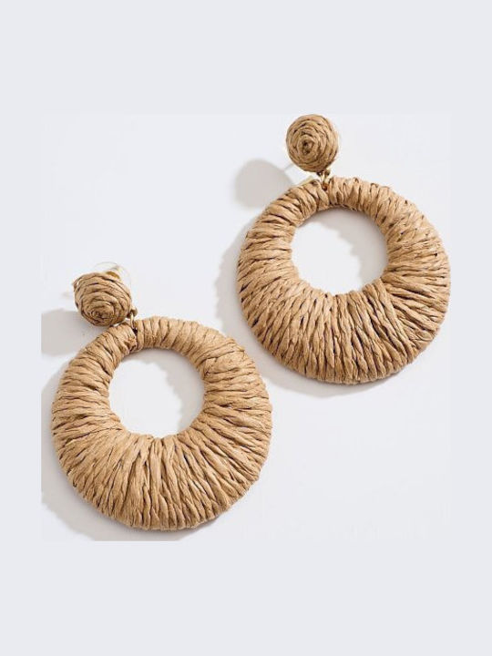 Cercei Rotunzi Raffia Maro
