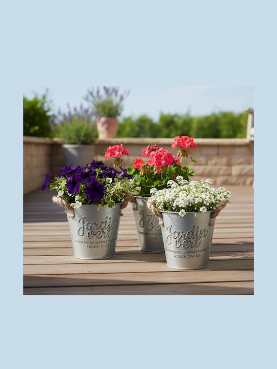 Relaxdays Vaze Pentru Plante Gri 12.5x14x14cm 3 Buc