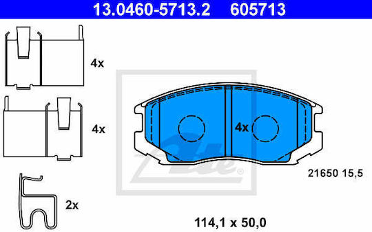 Brake Pad Set Disc Brake Ate 13.0460-5713.2