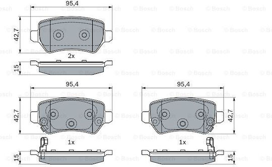 Set Plăcuțe Frână Disc Bosch 0 986 494 954